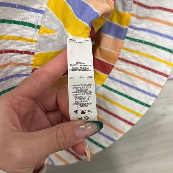 Vintage Nike Bucket Suede Hat Embroidered Multicolor Reversible Rainbow 90s Y2K - Picture 2 of 6